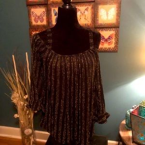 Black and gold blouse